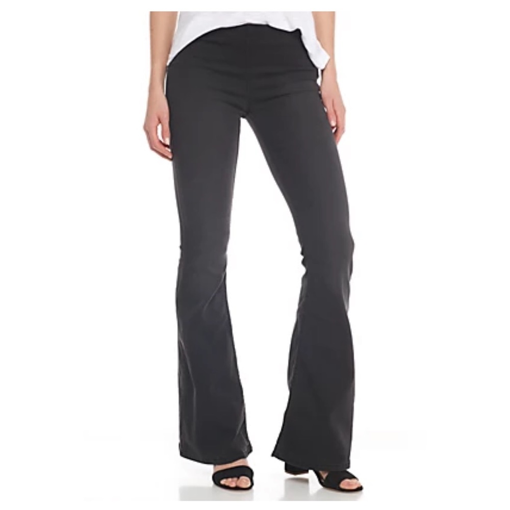 Free People Pull On Flare Black Jeans Size 30